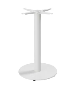 Hot Tafel vierkant 60 cm witte voet en lichte houten bekleding Tafels