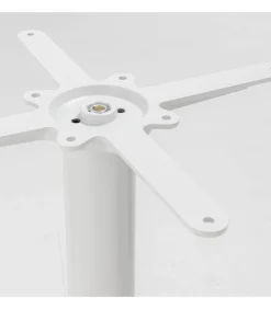 Hot Tafel vierkant 60 cm witte voet en lichte houten bekleding Tafels