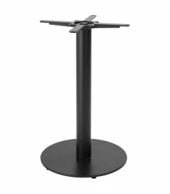 Best Tafel vierkante eettafel 60 cm zwarte poot en lichte houten bekleding Tafels