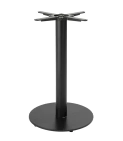 Best Tafel vierkante eettafel 60 cm zwarte poot en lichte houten bekleding Tafels