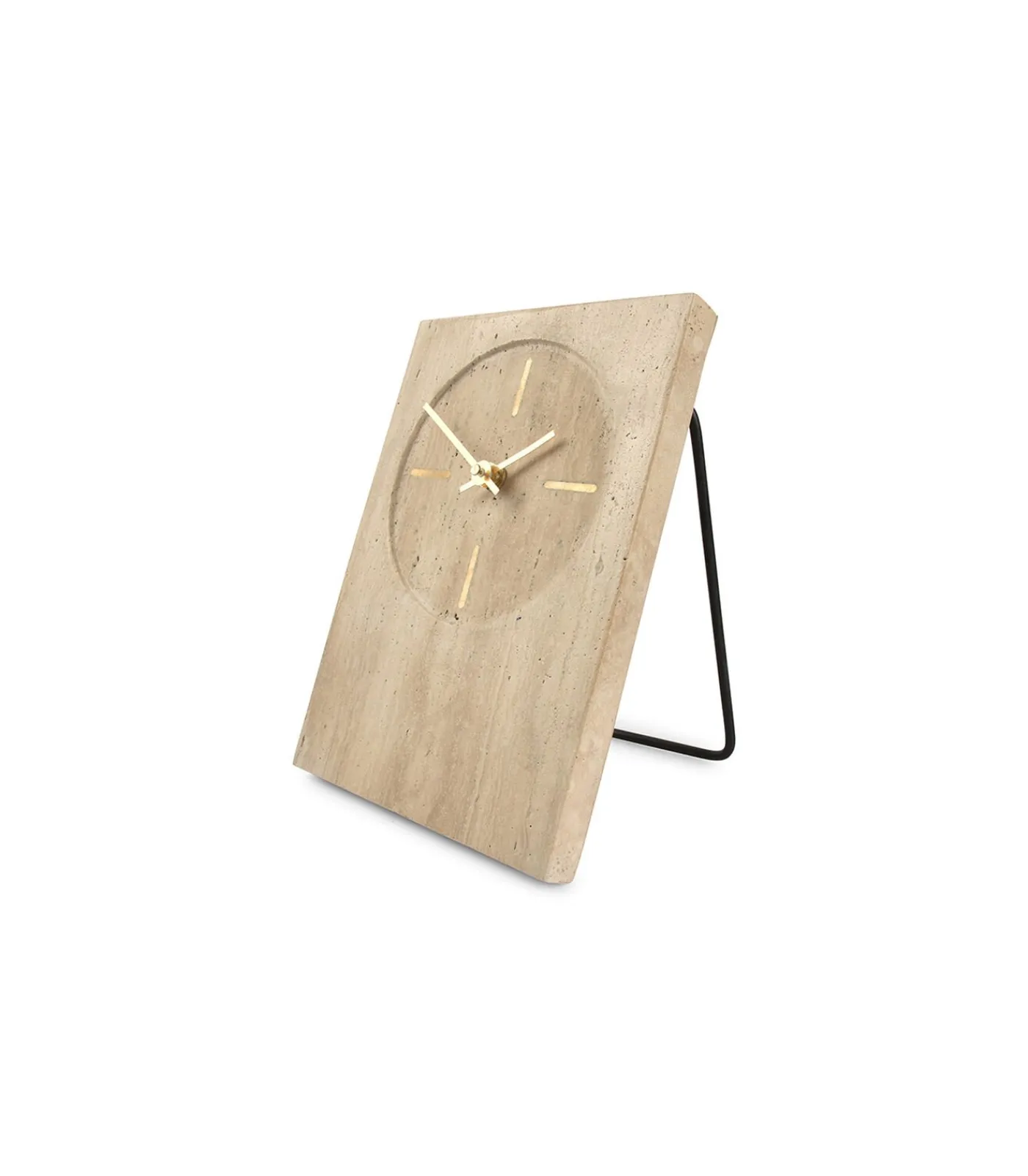 Online Tafelklok 16xH23,5cm travertijn Zone Klokken