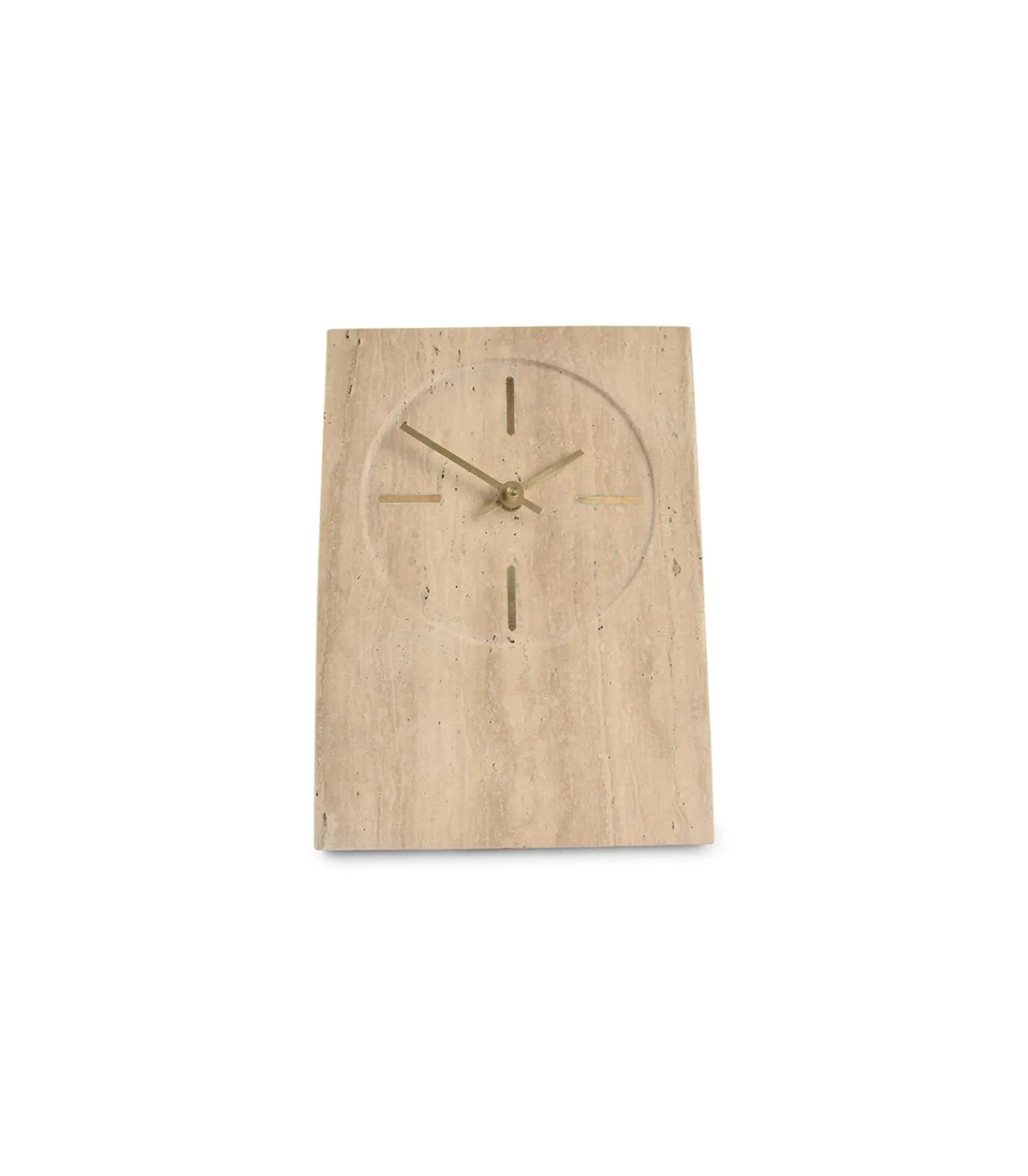 Online Tafelklok 16xH23,5cm travertijn Zone Klokken