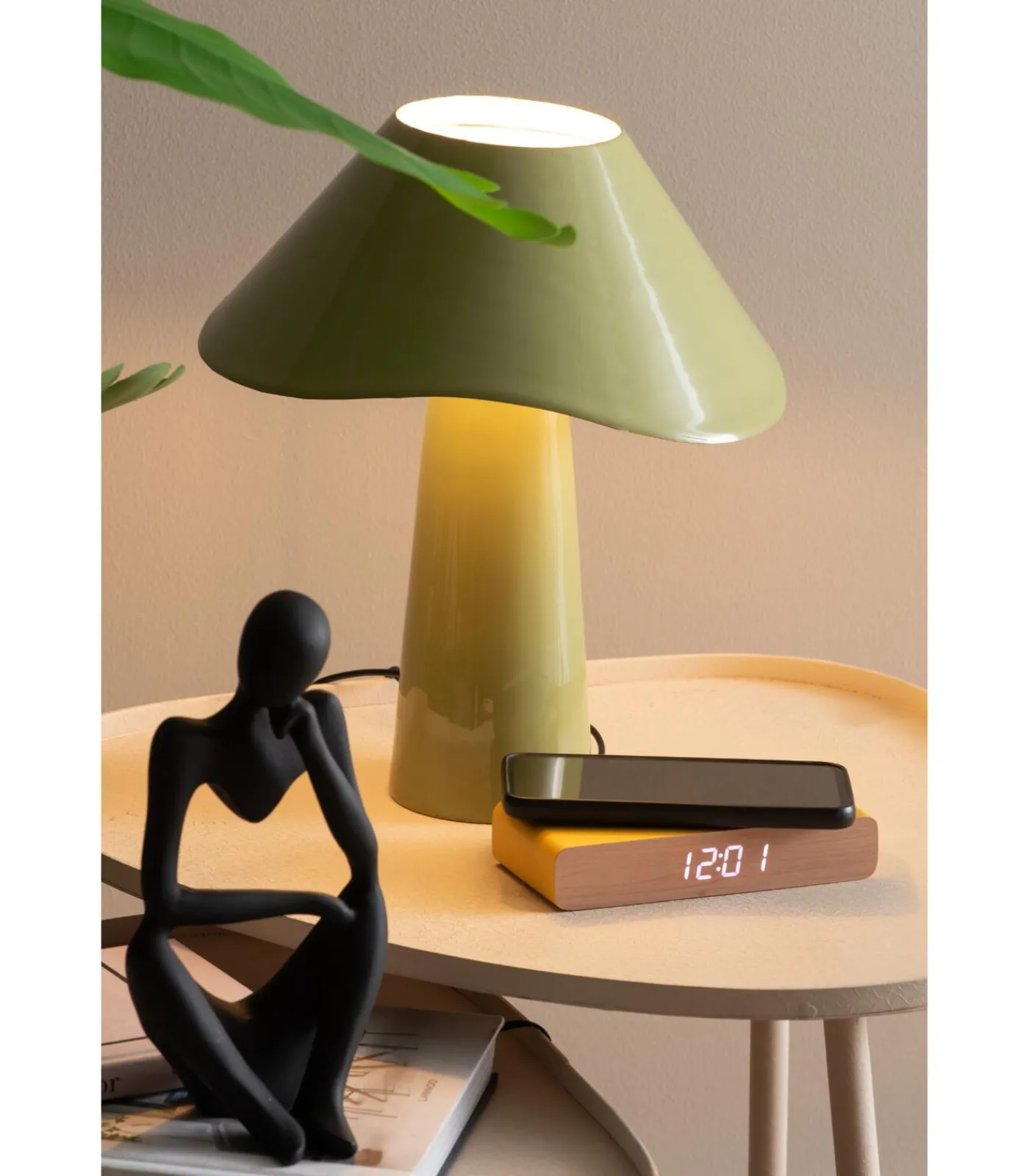 Tafellamp Ameno - Theegroen - Ø28cm Tafellampen