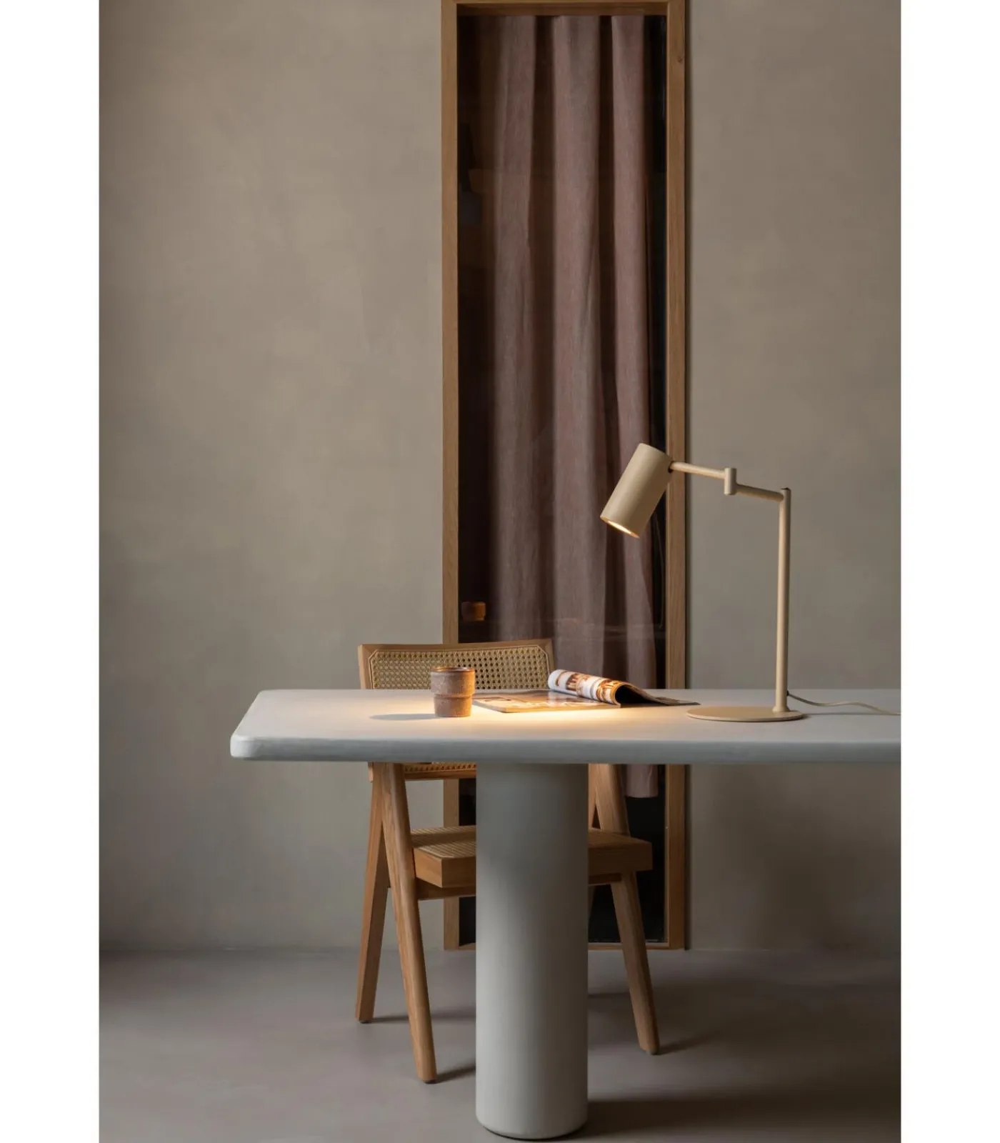 Hot Tafellamp Bilbao - Beige - 35x20x47.5cm Tafellampen