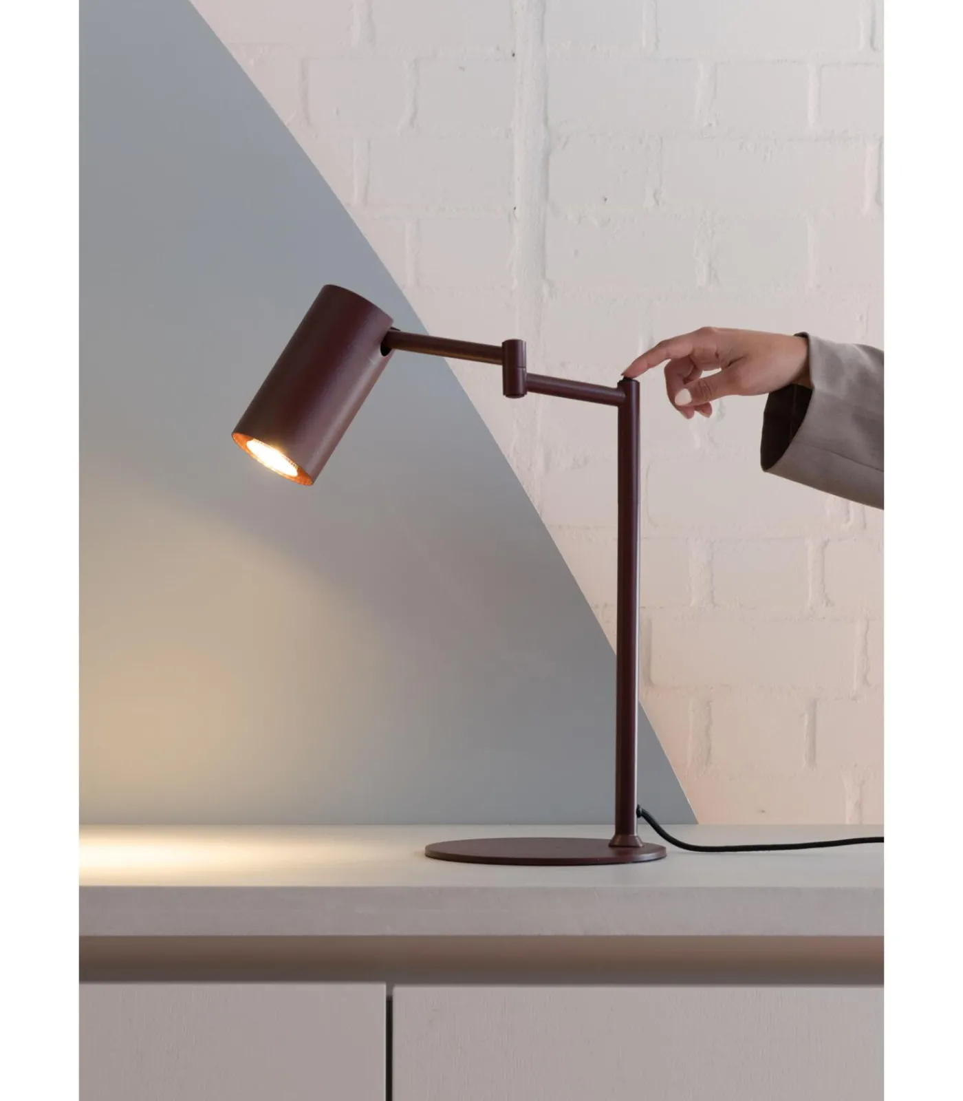 Clearance Tafellamp Bilbao - Rood - 35x20x47.5cm Tafellampen