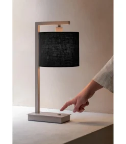 Clearance Tafellamp Boston - Bruin - 17x18x44cm Tafellampen