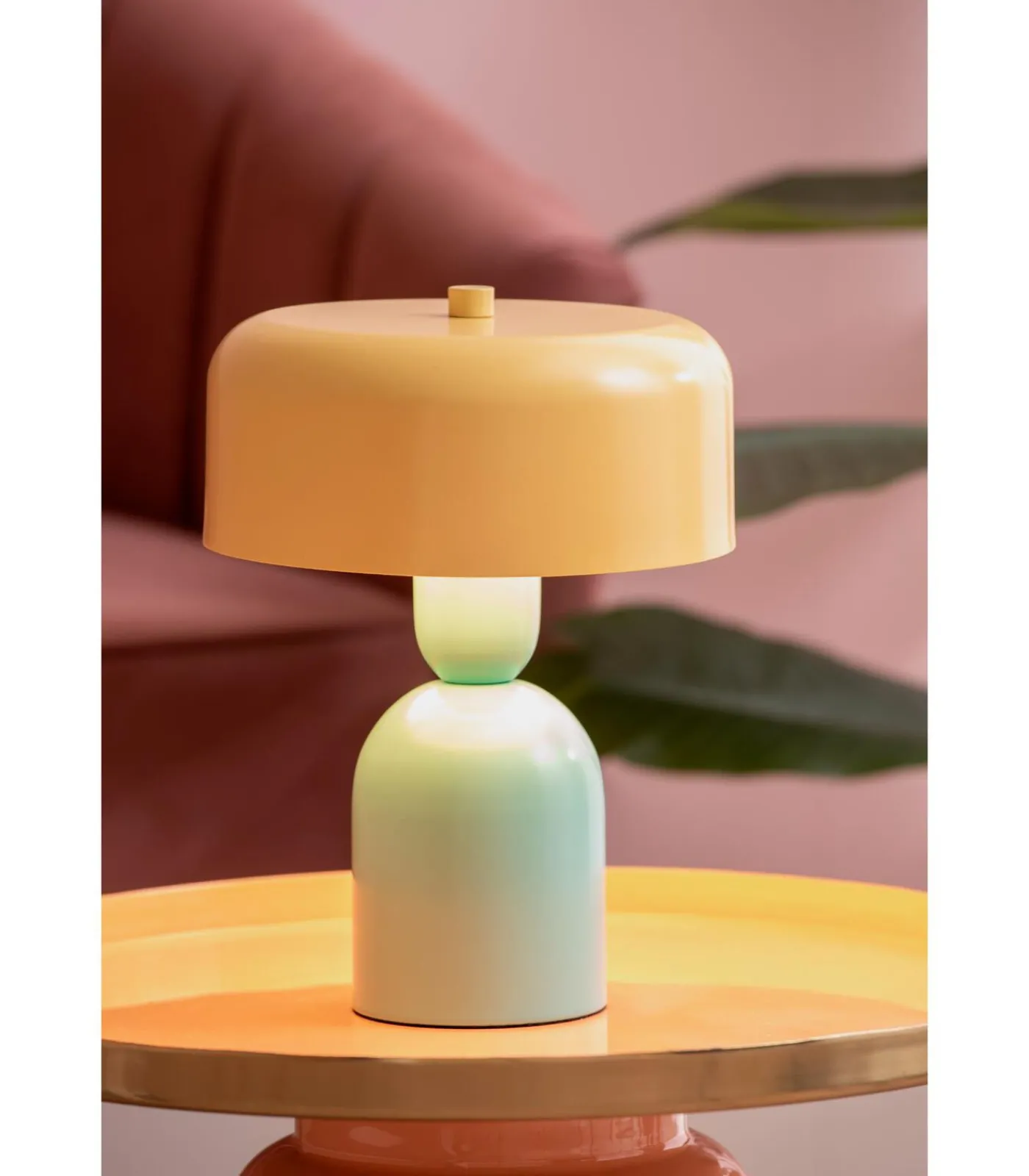 Tafellamp Double Funky - Turquoise - Ø19cm Tafellampen