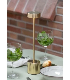 Discount Tafellamp Ganar Led - Goud - 8x8x37.5cm Stoelen