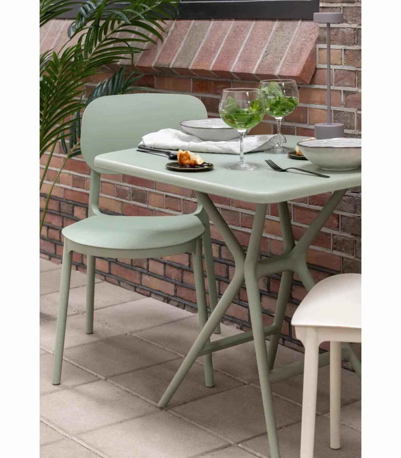 Sale Tafellamp Ganar Led - Grijs - 8x8x37.5cm Stoelen