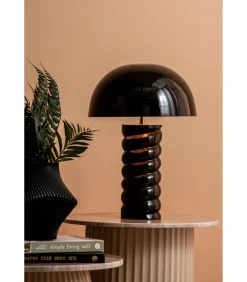 Outlet Tafellamp Gracio - Glanzend zwart - Ø30cm Tafellampen