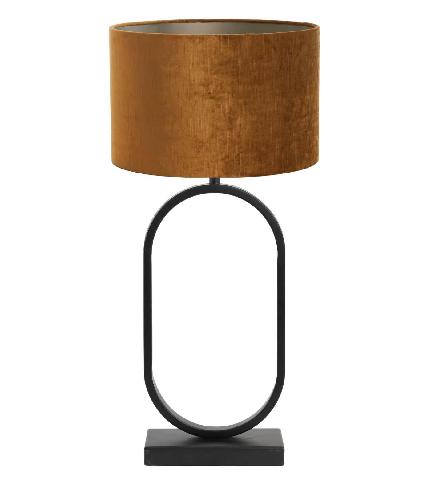 Tafellamp Jamiri/Gemstone - Zwart/Goud - Ø30x67cm Tafellampen