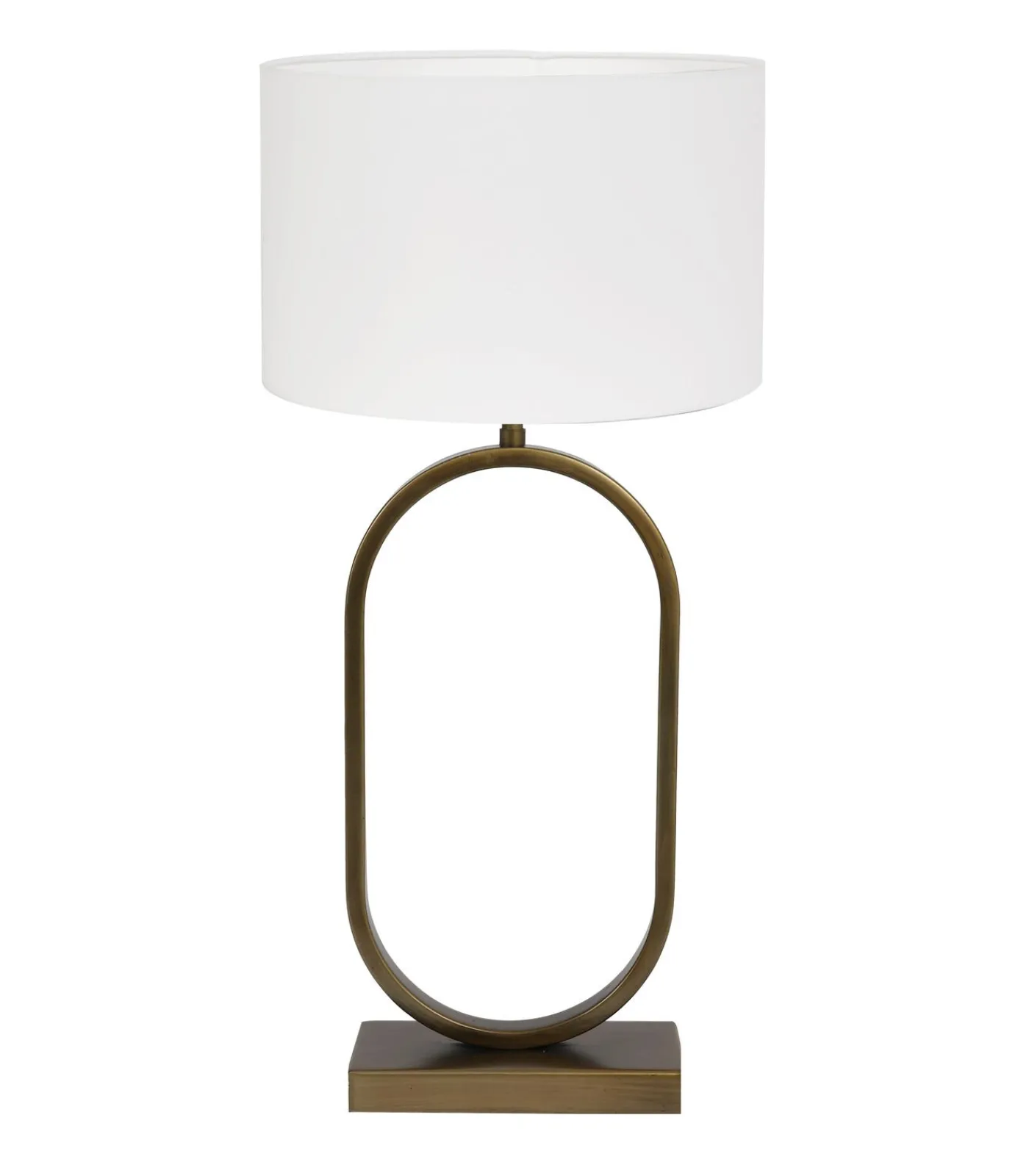 Hot Tafellamp Jamiri/Polycotton - Ant, Brons/Wit - Ø30x67cm Tafellampen