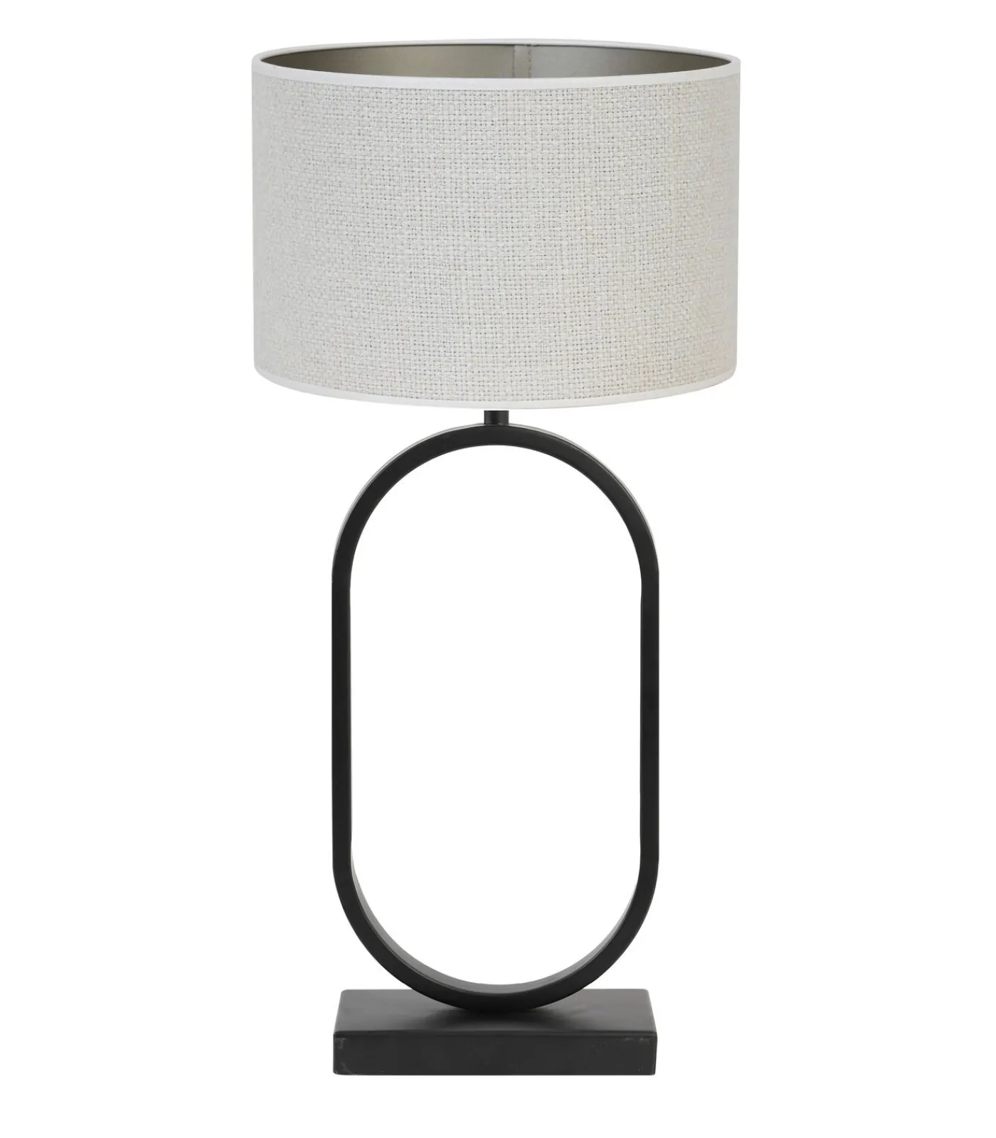 Tafellamp Jamiri/Saverna - Zwart/Eiwit - Ø30x67cm Tafellampen