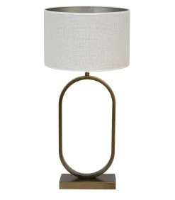Online Tafellamp Jamiri/Saverna - Ant, Brons/Eiwit - Ø30x67cm Tafellampen