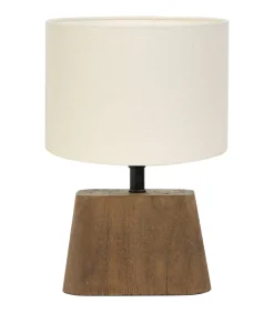 Outlet Tafellamp Kardan/Livigno - Hout/Eiwit - Ø20x29cm Tafellampen