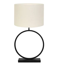 Online Tafellamp Liva/Livigno - Zwart/Eiwit - Ø40x78,5cm Tafellampen