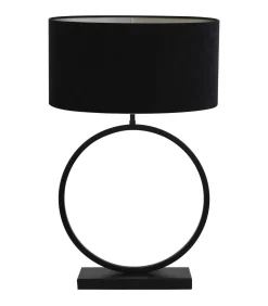 New Tafellamp Liva/Velours Ovaal - Zwart/Zwart - Ø21x70,5cm Tafellampen