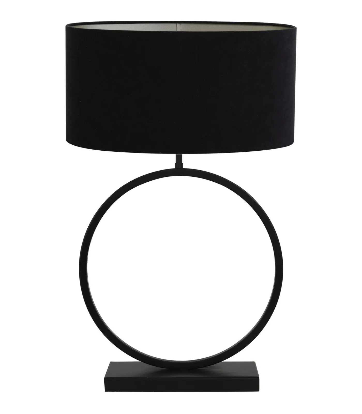 New Tafellamp Liva/Velours Ovaal - Zwart/Zwart - Ø21x70,5cm Tafellampen