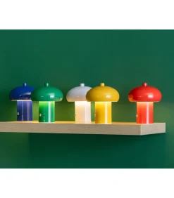 Clearance Tafellamp Retro Seta Led - Geel - 12.5x12.5x15cm Tafellampen