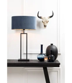 Discount Tafellamp Shiva/Chelsea - Zwart/Zilver - Ø35x84cm Tafellampen