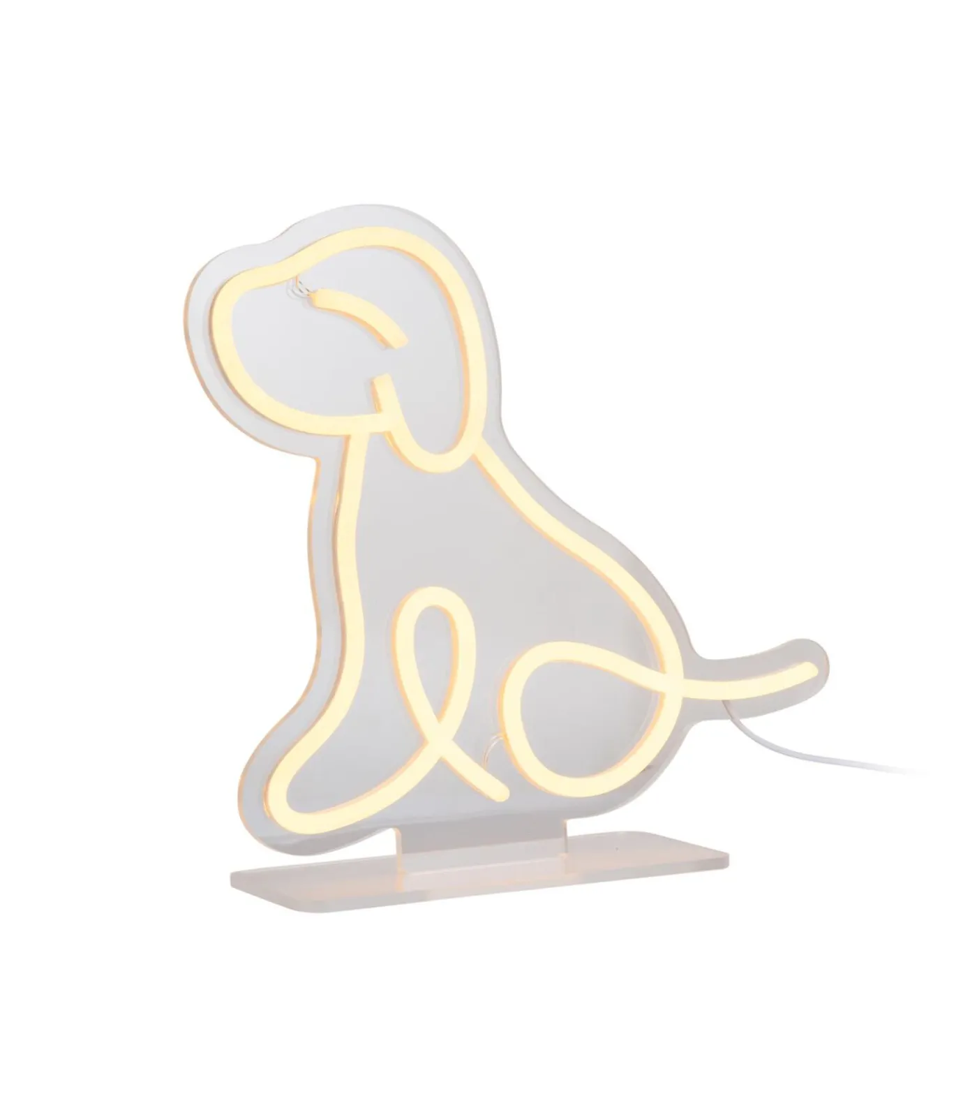 Sale Tafellamp Sitting Dog - Lichtgeel - 27.8x27.8x30cm Tafellampen