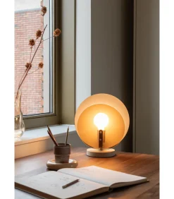 Best Tafellamp Toledo - Bruin - 22x30x32.5cm Tafellampen