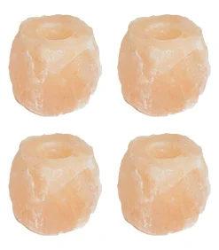 Best Teelicht houders 4 pcs Roze Steen Kaarsen & Kaarshouders