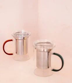 Clearance Theebeker 43cl met filter en deksel amber Liv Tafelgerei