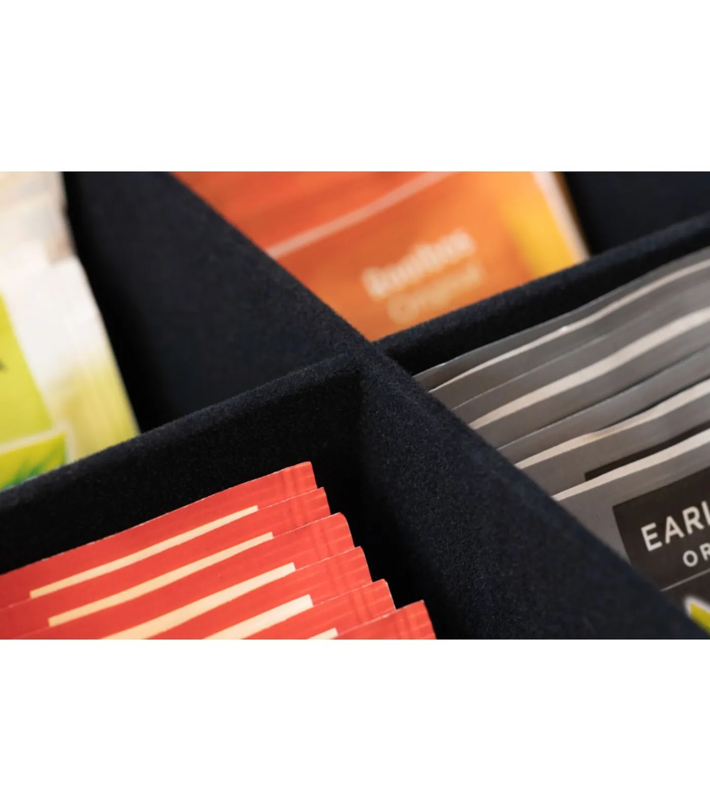 Theedoos - Hout - 6-vaks - met Fluweel - 43 x 9 cm Koffie & Thee Maken