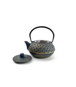 New Theepot 80cl blad goud/blauw My Tea Koffie & Thee Maken