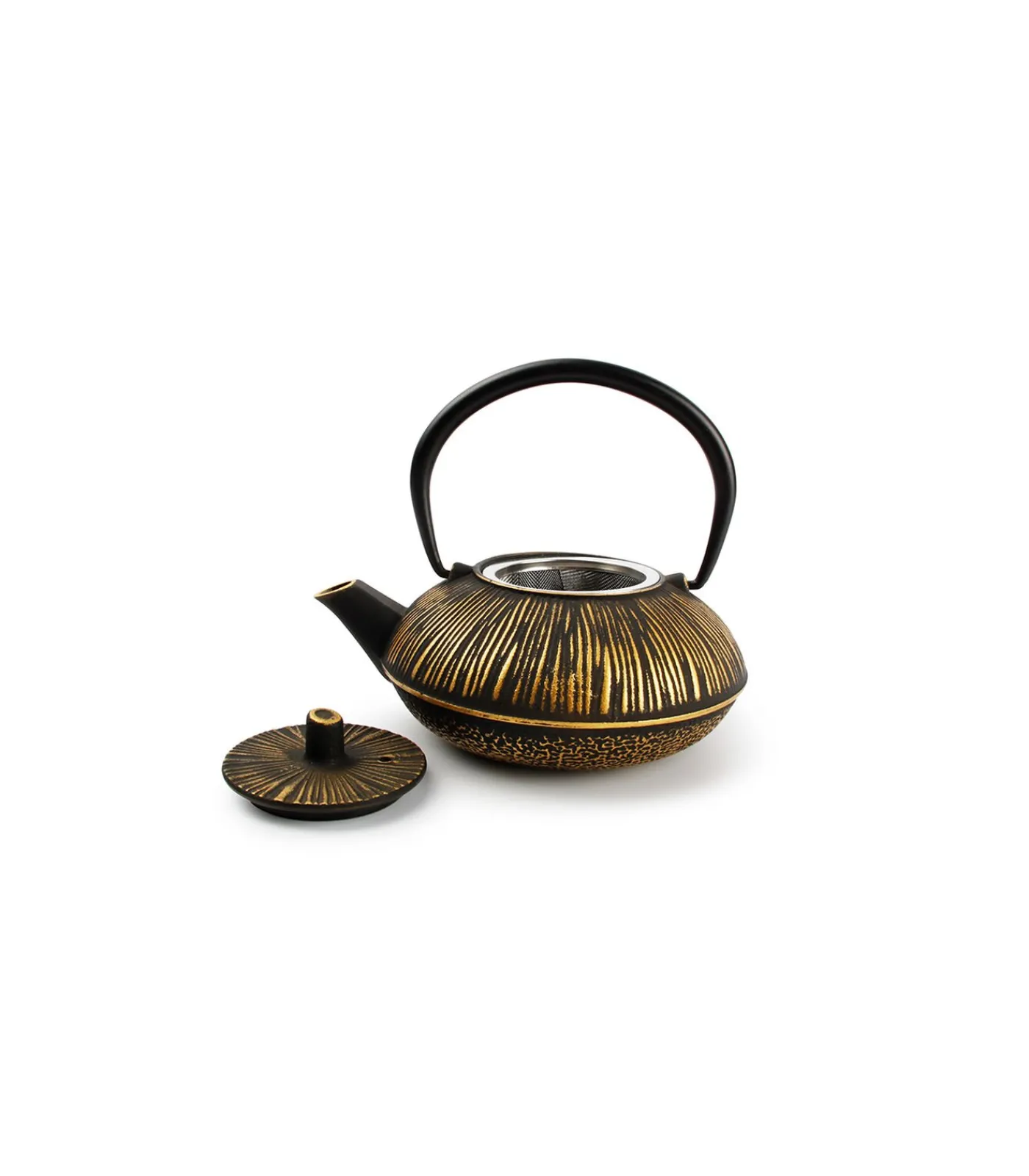 Hot Theepot 50cl strepen goud/zwart My Tea Koffie & Thee Maken