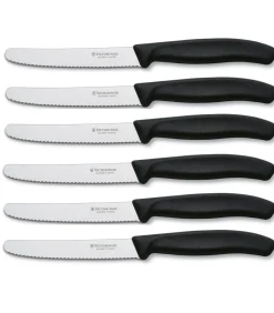 Best Tomaten- / Worstmes Swiss Classic - Zwart - 6 stuks Bestek