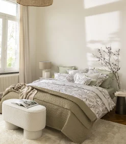 Outlet Tourbillon - Effen kussensloop in biologisch katoen satijn Lakens