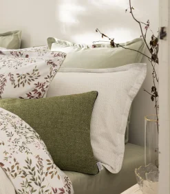 Outlet Tourbillon - Effen kussensloop in biologisch katoen satijn Lakens