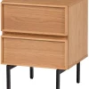 Outlet Tours Ladekast/ Nachtkastje 2 Lades Melamine/ MDF - Naturel Bedden