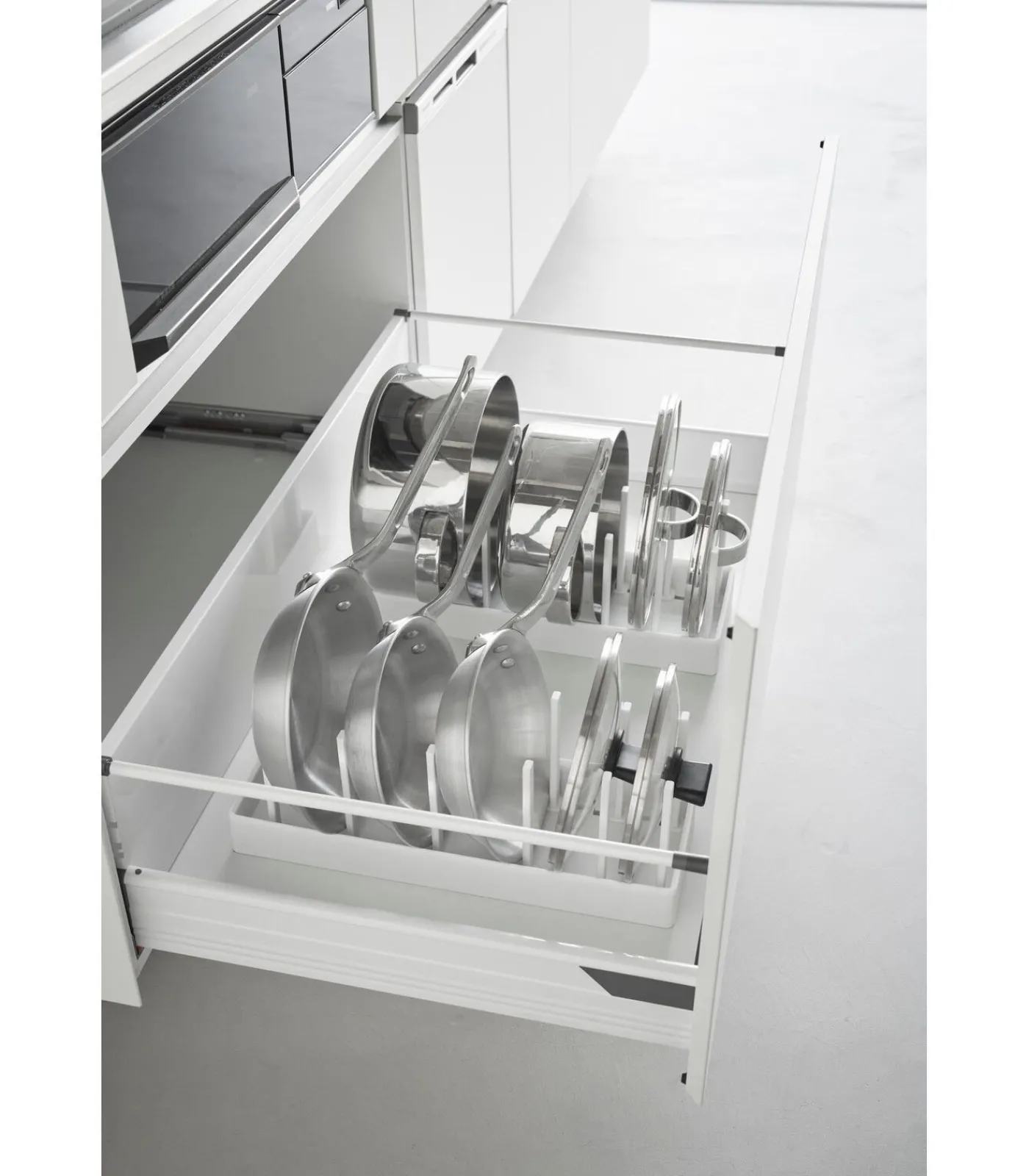 Discount Tower Deksel & pannenhouder verstelbaar - Wit Keukenaccessoires