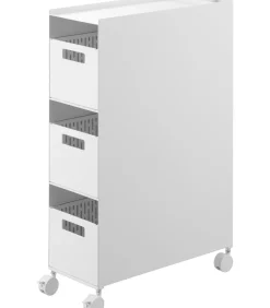 Outlet Tower Opbergmanden op wielen 3-laags - Wit Organiseren