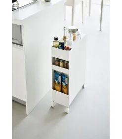 Outlet Tower Opbergmanden op wielen 3-laags - Wit Organiseren