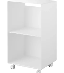 Discount Tower Platenkast 2-laags op wielen - Wit Meubels
