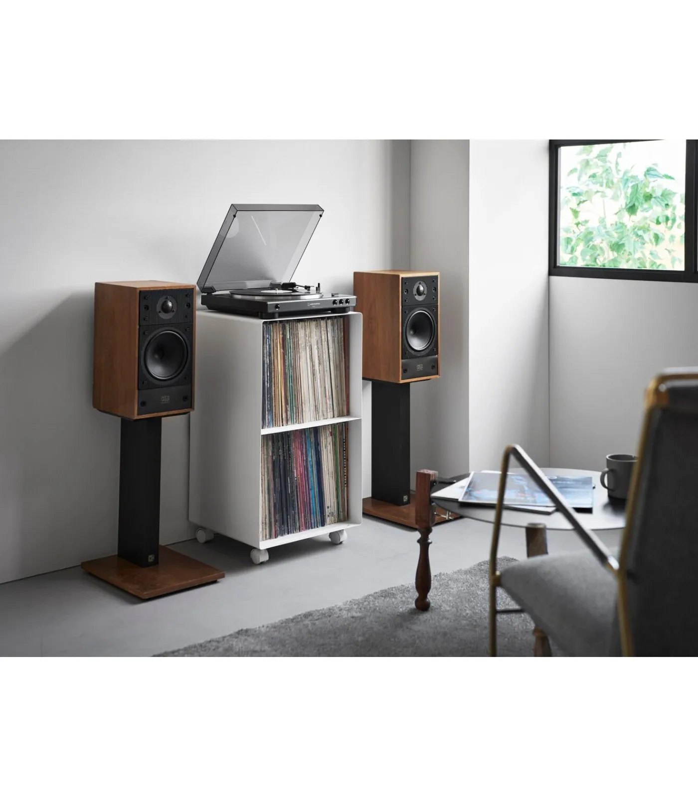 Discount Tower Platenkast 2-laags op wielen - Wit Meubels