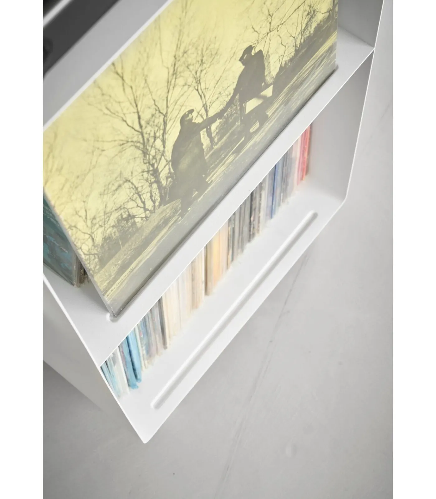 Discount Tower Platenkast 2-laags op wielen - Wit Meubels