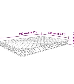Outlet Traagschuimmatras 140x190x17 cm Zacht wit Matrasbeschermer