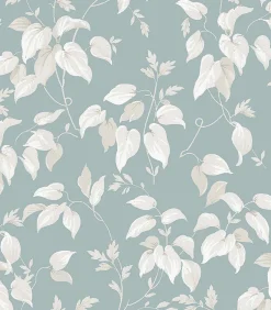 Trail Flower Blauw 10mx52cm Wanddecoratie