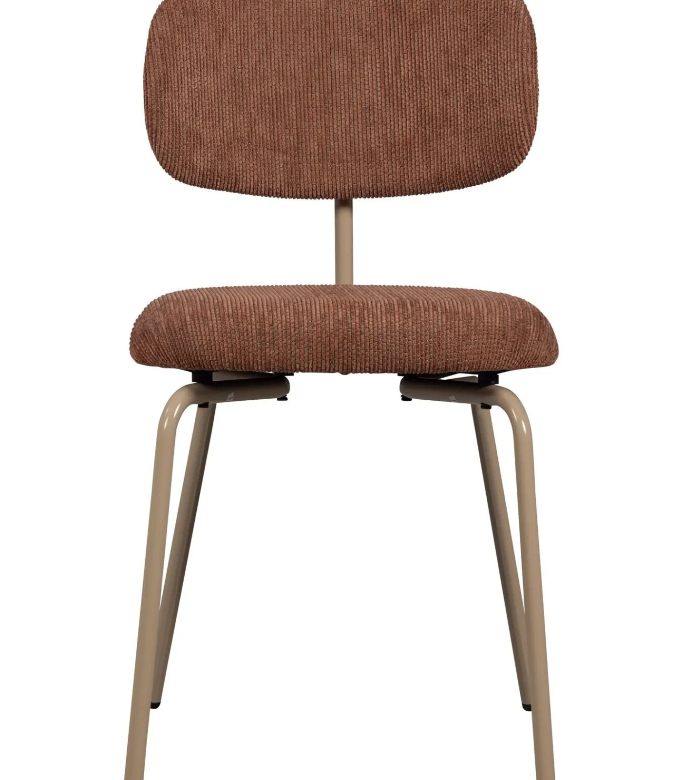 Travis Eetkamerstoelen - Polyester - Bruin - Set van 6 Stoelen