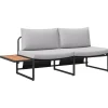 New Tuin Sofa met kussen Bruin 200.5 x 70 x 85.5cm Metaal Tuinmeubelen