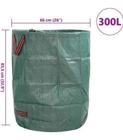 Clearance Tuinafvalzakken 4 pcs Groen 66 x 66 x 83.5 cm Polypropyleen Manden En Bakken