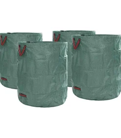 New Tuinafvalzakken 4 pcs Groen 79 x 79 x 99.5 cm Polypropyleen Manden En Bakken