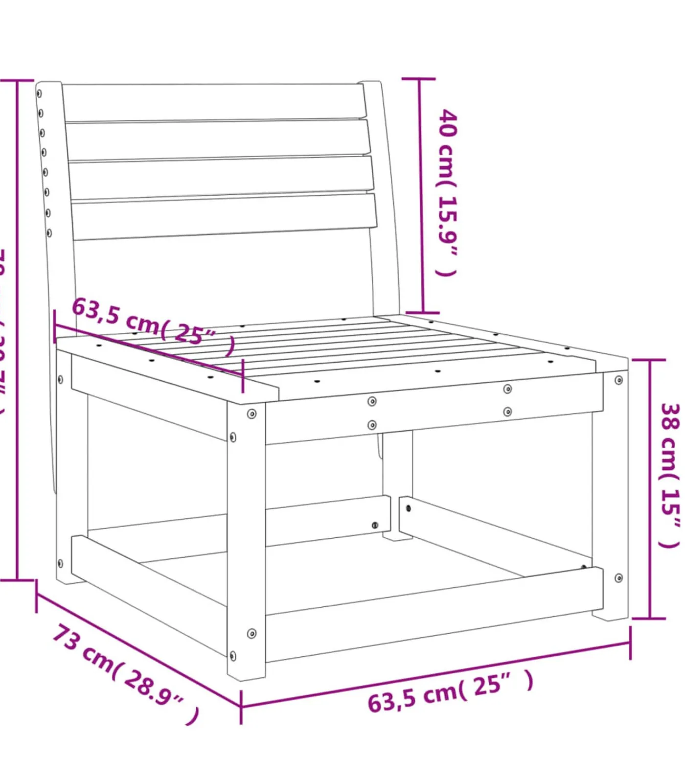 New Tuinbank geïmpregneerd grenenhout Tuinmeubelen