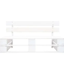 Outlet Tuinbank pallet hout wit Tuinmeubelen