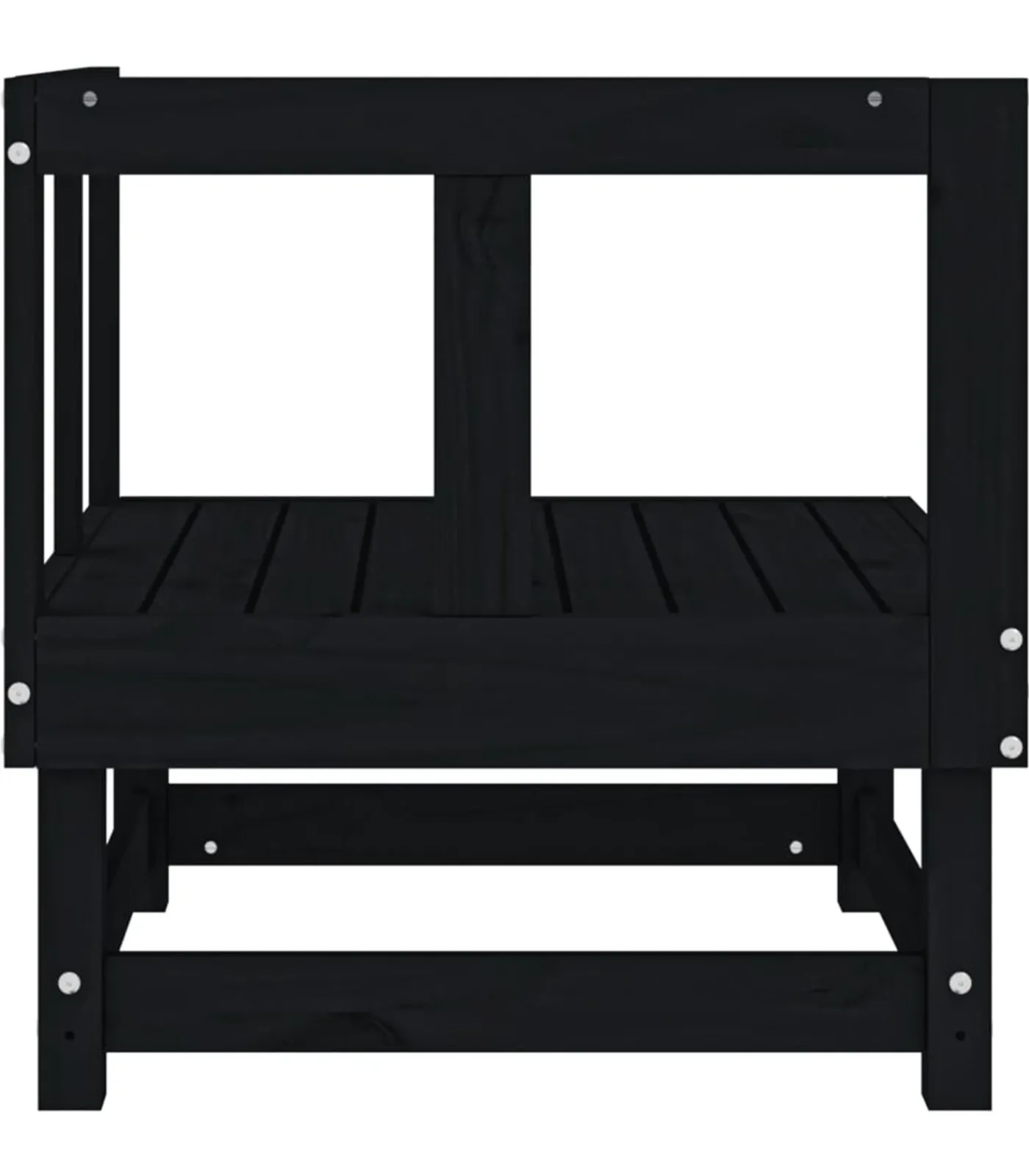 New Tuinhoekbank massief grenenhout zwart Tuinmeubelen